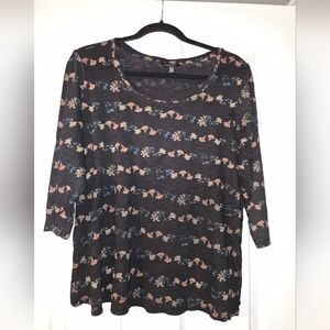 Lucky Brand Tee, size 1X,Black